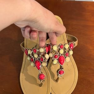 Size 6 embellished sandals